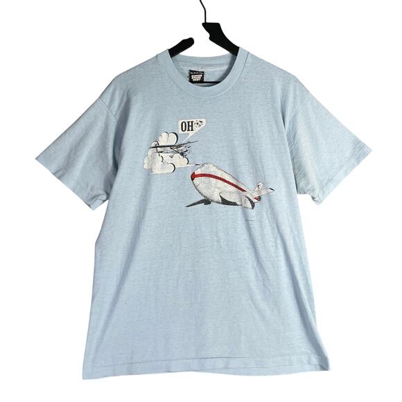 Vintage Screen Stars Best Airplane‎ Graphic T-Shirt XL Single Stitch USA 90s - Picture 2 of 12